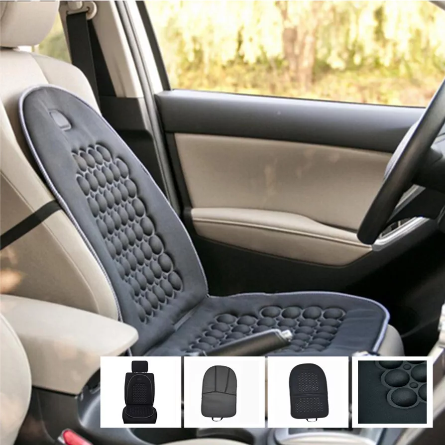 1 Pcs Car Seat Cushion Black Massage Therapy Lumbar Support Black