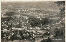 1940 CEVA Bagnasco Panorama City Wedge Photo Postcard