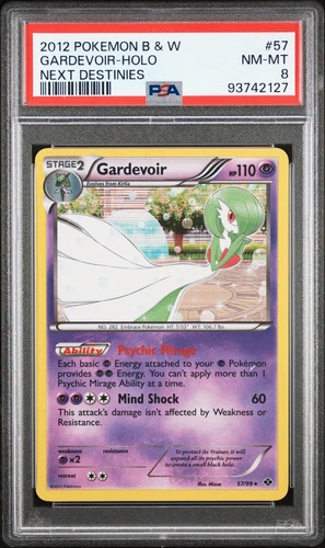 PSA 8 Gardevoir Holo #57 2012 Pokemon Black & White Next Destinies 93742127