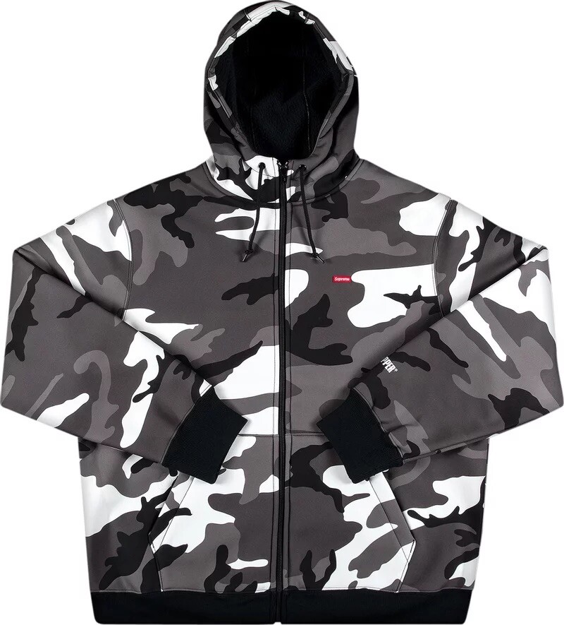 New Supreme Windstopper Zip Up Hooded Sweatshirt Snow Camo New Supreme Windstopper Zip Up Hooded Sweatshirt Snow Camo