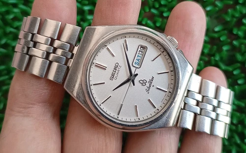 VINTAGE SEIKO SILVER WAVE 7546-8020 QUARTZ DIVER JAPAN GENT WATCH..ALL ORIGINAL