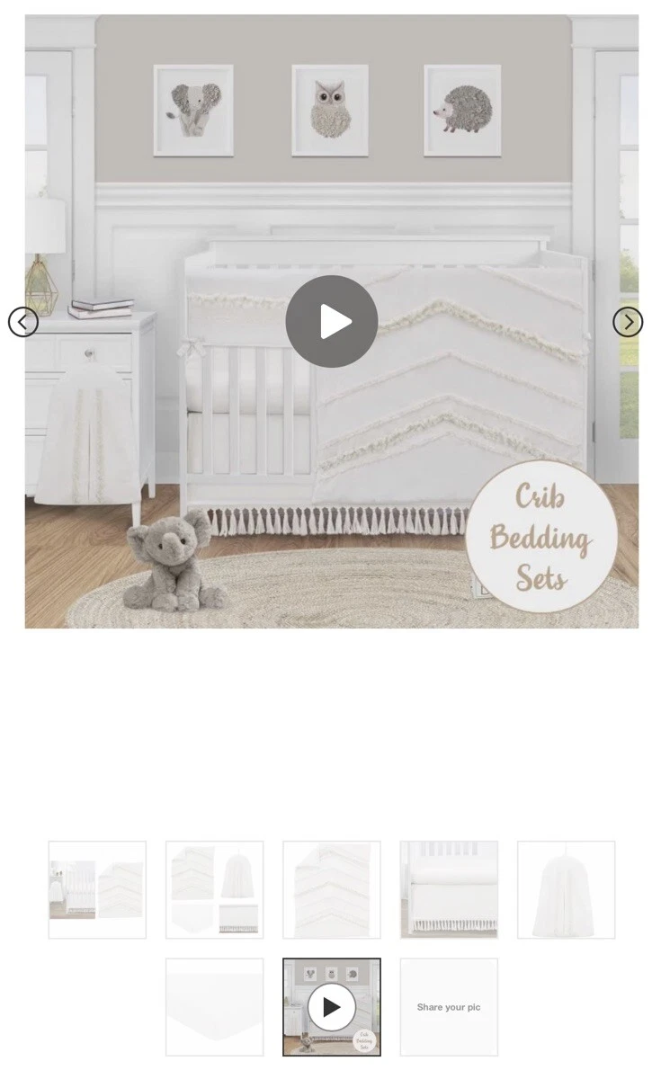 Sweet Jojo Designs Boy Or Girl Unisex Baby Crib Bedding Bohemian Fringe 4 Pc