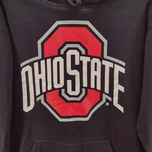 J. America Men's Ohio State Hoodie Sweatshirt Small Pullover Black Cotton Blend - 第 5/12 張圖片