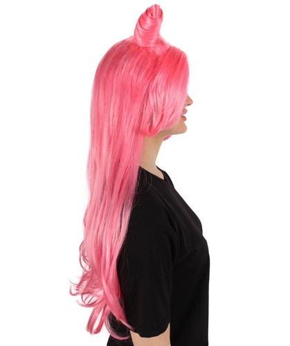 Products Adult Women's Sexy Dragon Lady Pink Bun Wig,Best for Halloween, HW-7136 - Picture 6 of 9