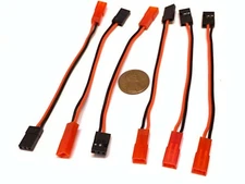 6 Pieces JST Female JR Futaba Servo Male Connector Adapter Cable RC Battery A13