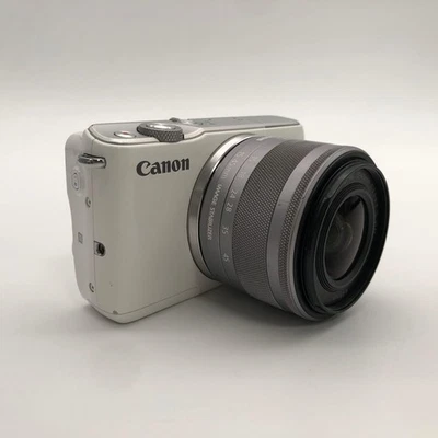 Canon EOS M10 Mirrorless Camera White Body + Lens EF-M 15-45mm f/3.5-6.3 IS STM - Image 1 of 4