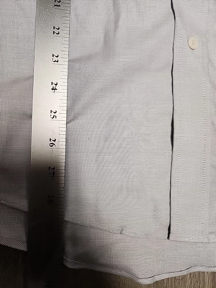 Warn Industries Logo Blue Pin Check Long Sleeve Button Down Shirt Mens Medium - Image 3 of 4