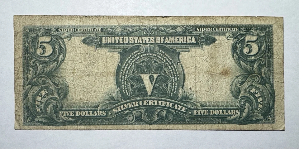 1899 $5 Silver Certificate Chief Note Fr. 271 No Pin Holes Or Tears - Image 2 of 2