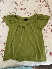 AB Studio Womens Green Top size M