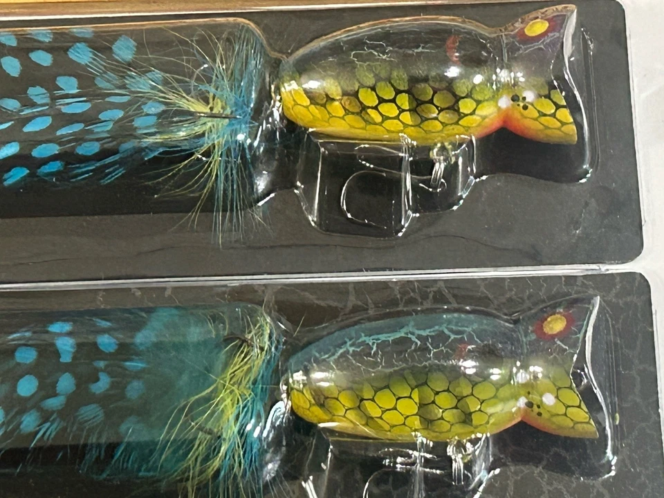 LOTE DE 3 señuelos Arbogast Hula Popper 2.0 Blue Kill Topwater 2 pulgadas 3/8 OZ NIPS Foto 2 de 4