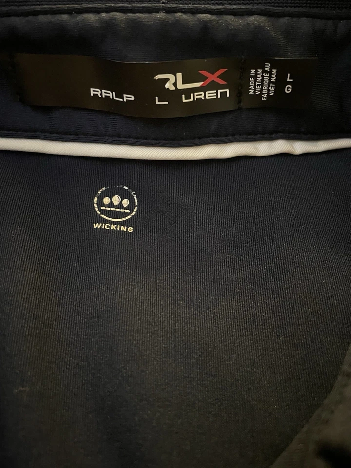 Camisa polo de golfe RLX Ralph Lauren Ryder Cup 2020 EUA listras vermelhas azuis grande JBHS - Imagem 4 de 4