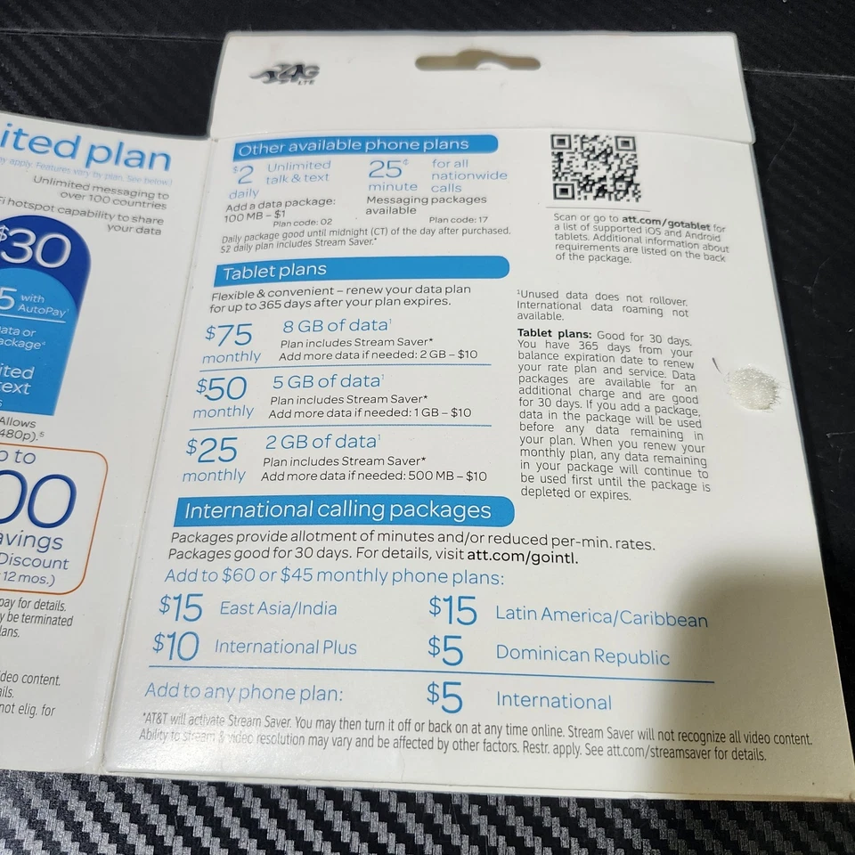 AT&T GoPhone SIM Card for Standard, Micro & Nano SIM Device * - Image 3 of 4