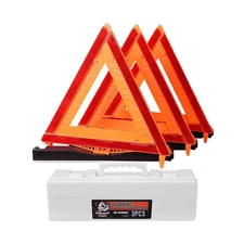 CARTMAN 3 Pack Warning Triangle DOT Approved, Identical to United States FMVS...