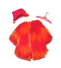 Francie Wild Bunch 1766 Vintage 70s Shaggy Coat with Hat and Hanger