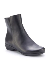 WALKING CRADLES Womens Black Walking Cradles Elsie Stacked Heel Booties 7W NEW