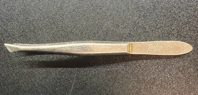 Vintage Revlon Tweezers 2230 Slant Tip Blunt Cursive Revlon 3 1/2" ~ HTF - image 1 of 4