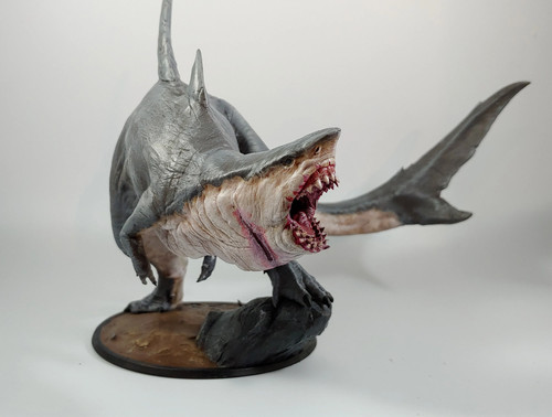 Shark Tyrant miniature - rescale miniatures - DnD miniatures - Role Playing Gam - Picture 3 of 10
