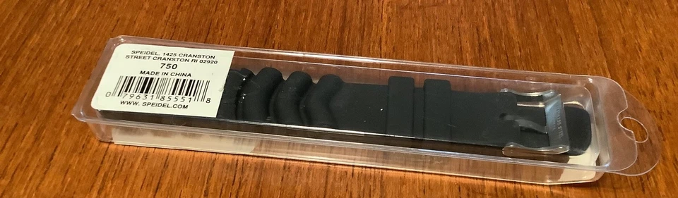 Speidel Black Polyurethane Rubber Waterproof Watchband Sport Diver 18mm Ends NOS - Image 4 of 4