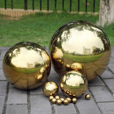 304 Edelstahl Hohlkugel Nahtlose Spiegelkugel Kugel Hausgarten Deko