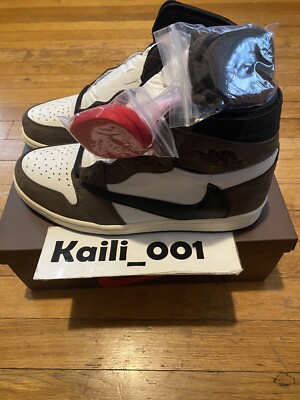 Nike Air Jordan 1 High OG TS SP Size 9 Travis Scott Mocha OG CD4487-100 C