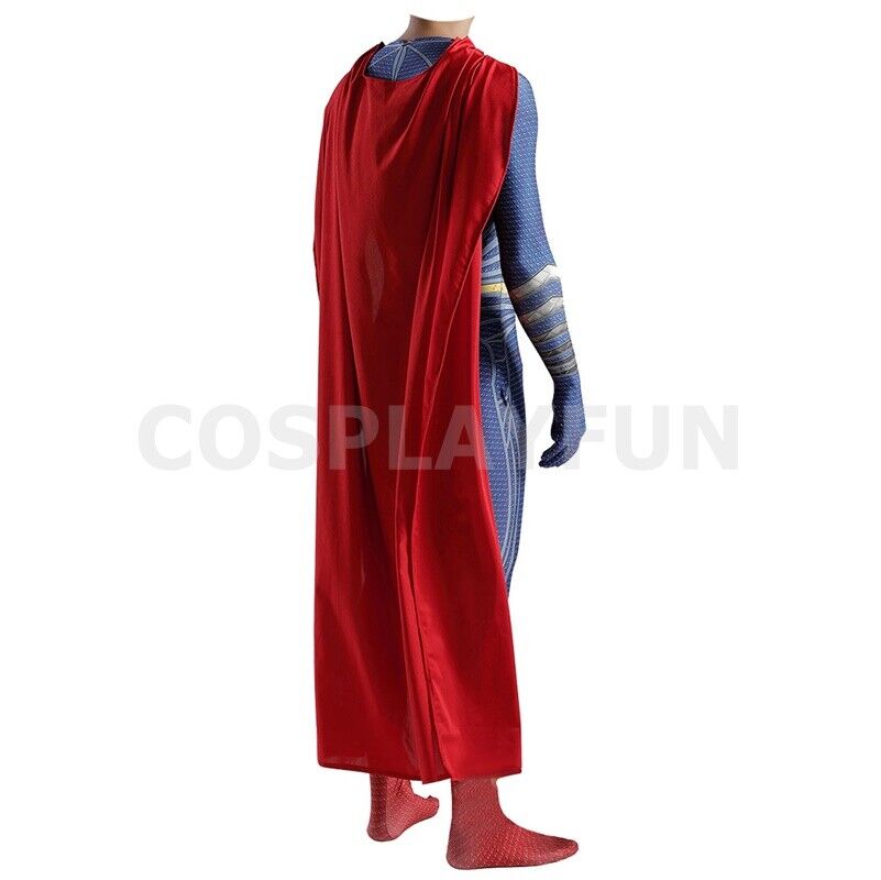 Man Of Steel Superman Clark Kent Battle Suit Halloween Cosplay Costume Set  - Magic Wardrobes