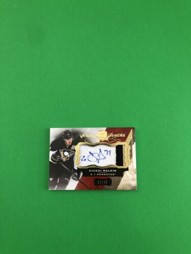 2015 2016 UPPER DECK THE CUP EVGENI MALKIN SCRIPTED SWATCHES AUTO HARD SW-EM - Picture 1 of 2