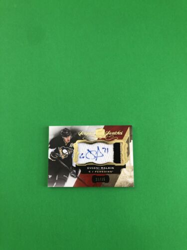 2015 2016 UPPER DECK THE CUP EVGENI MALKIN SCRIPTED SWATCHES AUTO HARD SW-EM - Zdjęcie 1 z 2