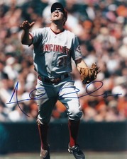 ADAM ROSALES   CINCINNATI REDS   ACTION SIGNED 8x10