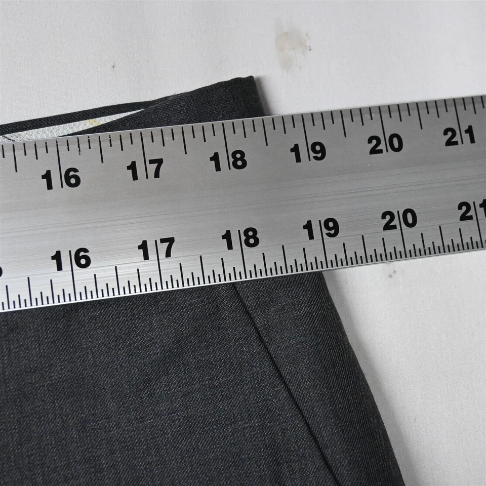 Mantoni 36x30 灰色 Super 140s 100% 羊毛西装休闲裤男式正装裤子 — 第 2/4 张图片