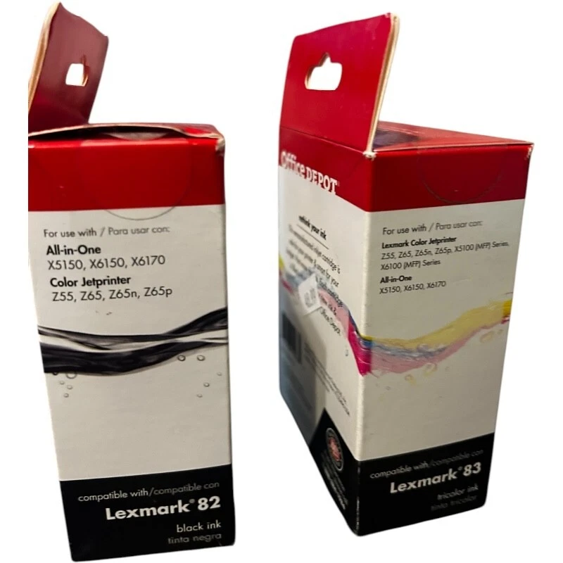 2 packs (1 color, 1 black) Office Depot for Lexmark 83 Printer Ink Cartridges - Image 4 of 4