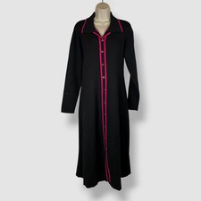 Elie Tahari Women's Black Ribbed Contrast Trim The Nadia Sweater Dress Size XL