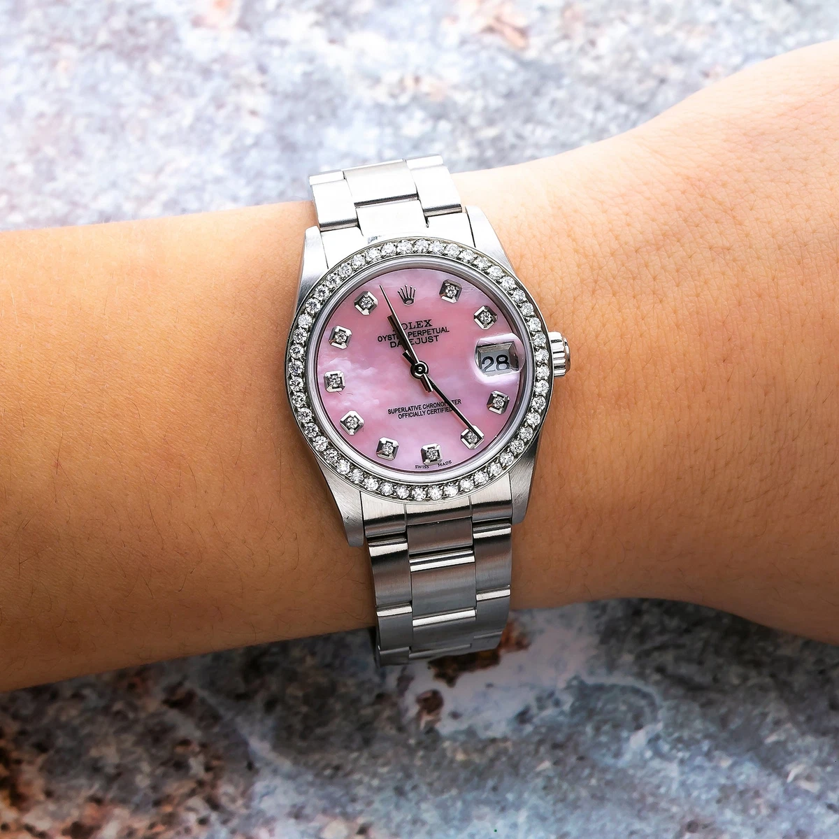 31mm rolex top on wrist