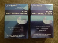 CareOne Ultra Whitening Strips Compare to Crest 3D Whitestrips 10 Treatments X 2