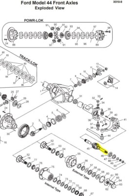 Ford F100 F150 Bronco 73-79 F250 77.5-79 Dana 44 Outer Axle Shaft