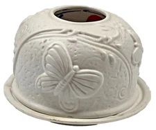 Butterfly Tealight Holder Reverse Hand Painted Butterflies Fairy Lamp