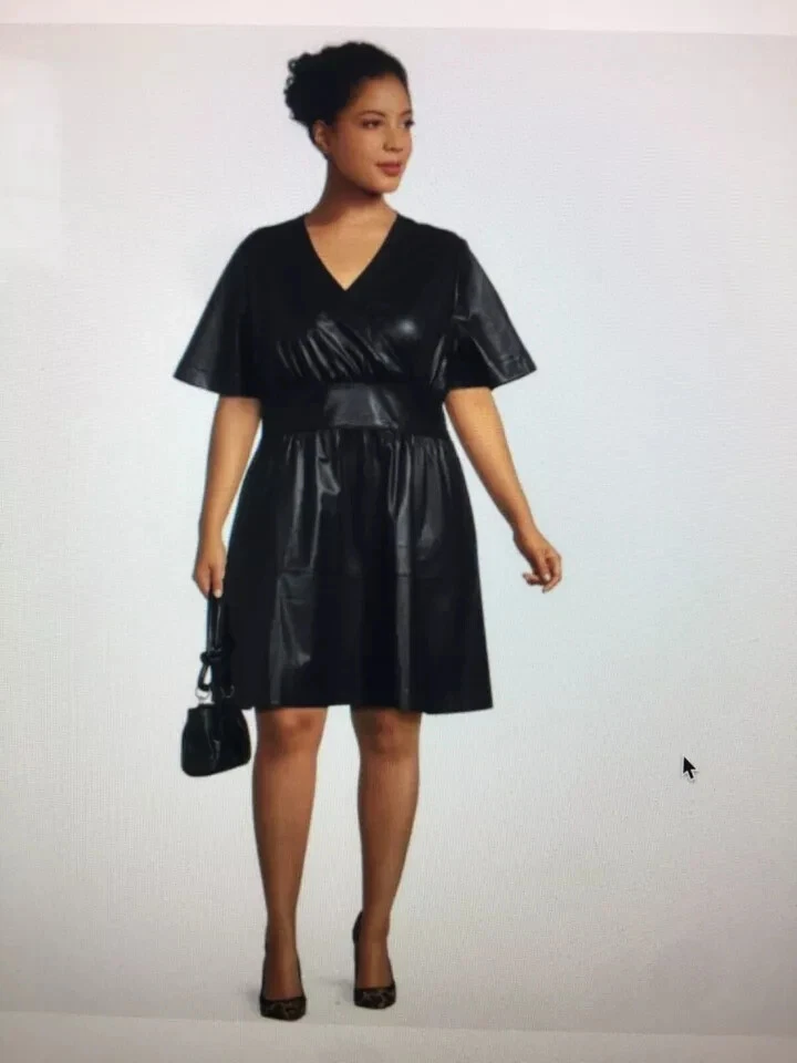 leather dresses wow Oyemwen Black Leather and Tulle Dress main image 0