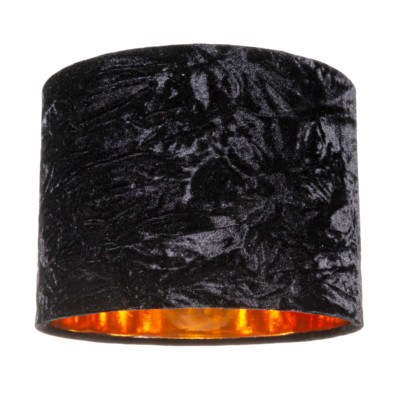 Moderner schwarzer Samt 8'' Tisch/Pendellegelampenschirm mit glänzendem Kupfer Innen...