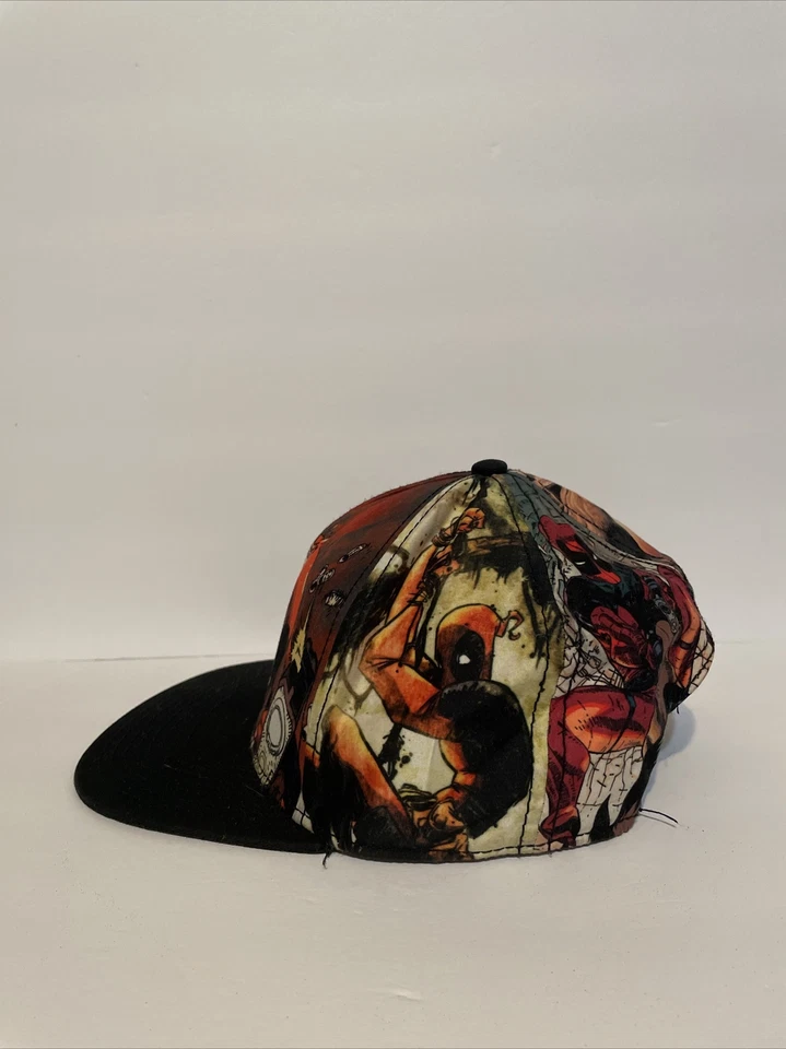 Marvel Deadpool All Over Print SnapBack Hat Nylon & Cotton - Image 3 of 4