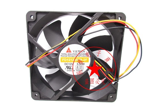 SENSDAR SD1225L1B 12025 DC12V 0.30A 12CM 3-Wire Cooling Fan