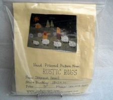 Rustic Rugs Judy Cripps  Hand Printed  Shepherds Size 18 X 24