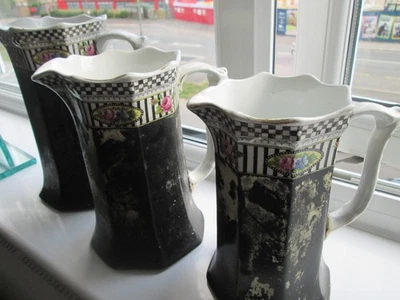 MONMOUTH POTTERY OF ILLINOIS 1940,s NESTING JUGS COMPLETE SET OF THREE - Image 1 of 3