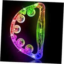  LED Tambourine for Kids & Adults, Light Up Toys Handheld Musical 1 Pcs