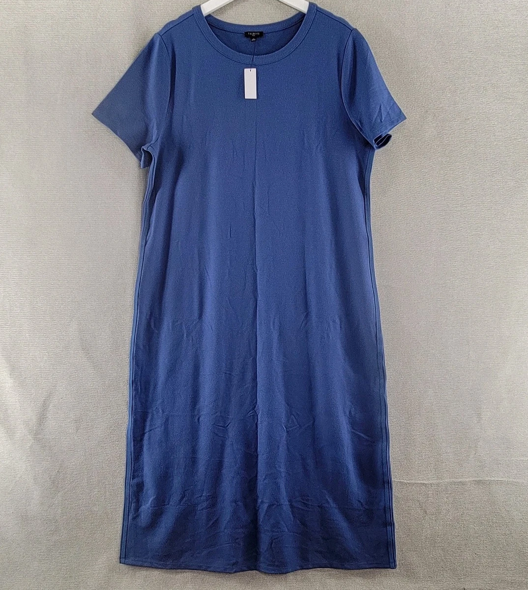 sachin and babi light blue dress T-shirt Dress Loose Plus Size Medium-length Knee-length Summer  Short-sleeved Dress Casual Straight Tide Dress – buy the best products in  the Ayzeze online store