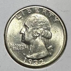 1932 Choice Uncirculated Washington SILVER Quarter! "Philadelphia" Mint 1st Year