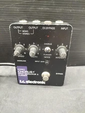TC Electronic Stereo Chorus+ Flanger Pedal Vintage SCF Gold Working  From Japan.