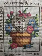 Printed needlepoint tapestry   20x25 Cm  Rto Canvas Only