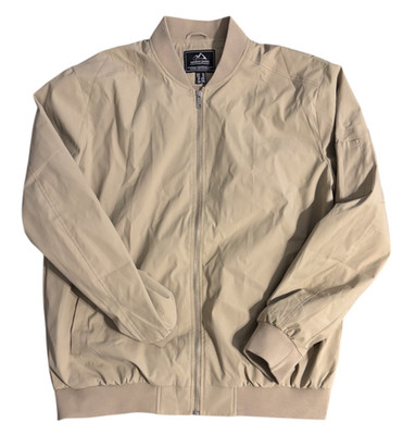 Magnivit  Mens Jacket Regular Fit Bomber Lightweight Khaki Windbreaker Coat  XL