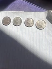 Four (4) 1964 Kennedy Half Dollars No Mint Marks 90% Silver
