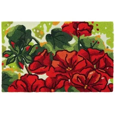 Homefires Decorative Geranium Garden Accent Rug - 22" W x 34" L
