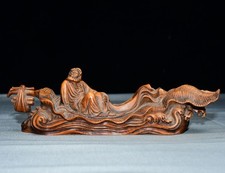 Exquisite Small Leaf Yellow Poplar Crossing The River Damo Ornament